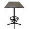 Holland Bar Stool Co 42" Tall In/Outdoor All-Season Table, 30" x 30" Square Charcoal Top OD21642BWOD30SQChar - alternate 1